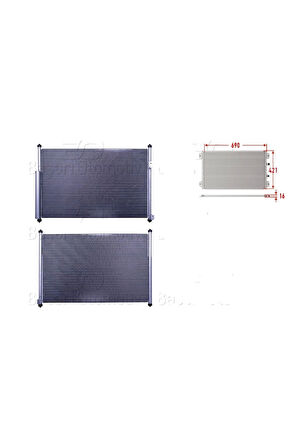 Klima Radyatörü 690x421x16 – 95310-64J00-Wisco - Suzukı Grand Vıtara 2 2005-2015 Arası Uyumlu
