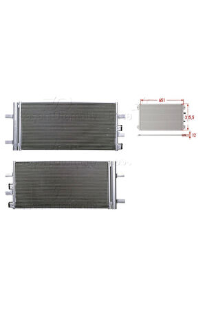 Klima Radyatörü 651x315,5x12 – 64539271207 Wisco – Bmv 1 (F40) 116d 2020 Ve Sonrası Uyumlu