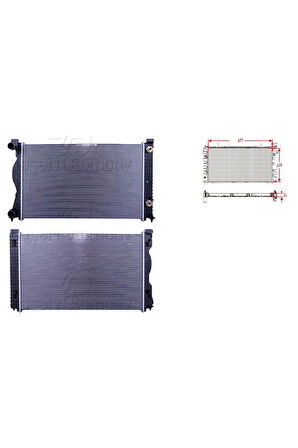 Su Radyatörü Brazing Manuel 677X439X32 - 4F0121251Q Wisco - Audi A6 2.0tdı. 2.0tfsı 04-11 Uyumlu