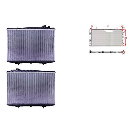 Su Radyatörü Brazing Mt 450X688X26 - 21410-2S710 Wisco - Nissan D22 Pick Up 2.5td 98-01 Uyumlu