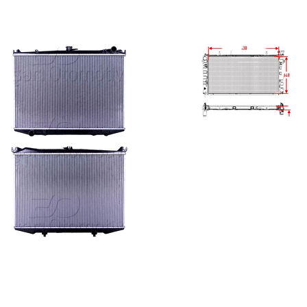 Su Radyatörü Brazing Mt 430X648X26 MM - 21400-10G10 Wisco - Nissan D21 88-97 Uyumlu