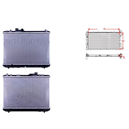 Su Radyatörü Brazing Mt 375X555X16 MM - 17700-63J00 Wisco - Suzuki Swift1.3 05 Ve Sonrası Uyumlu