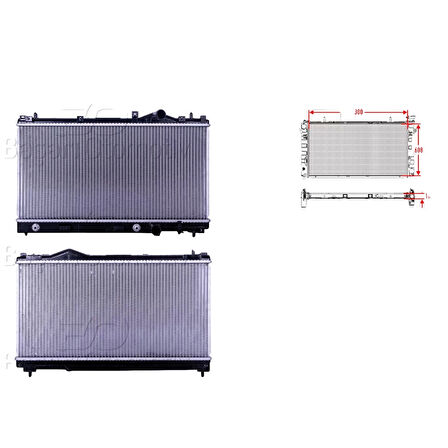 Su Radyatörü Brazing Mt-At 300X608X16 – 4740097 Wisco – Chrysler Neon 2.0 16v 95-98 Uyumlu