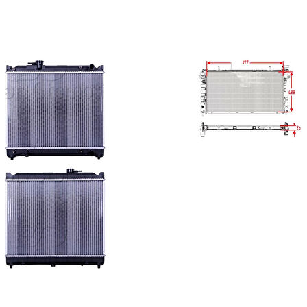 Su Radyatörü - 17700-60A00 Wisco - Suzuki Vitara (Et) 1.6i-2.0 Td 90-98/ X-90 (El) 95-97 Uyumlu