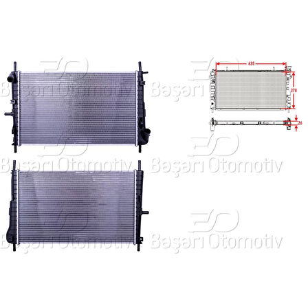 Su Radyatörü Brazing Mt 620X378X26 – XS7H8005EB WİSCO – Ford Mondeo 3 2.0i-2.0 Tdcı 00-07 Uyumlu