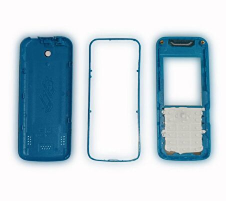 Nokia 7210s Kapak Nokia 7210 uyumlu Mavi ön Kapak Arka Kapak ve Tuş Takımı