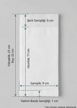 Liyanos Çay Filtresi 100’lü 9x22 cm – Doğal Malzeme Çay Demleme Poşeti – Yerli Üretim