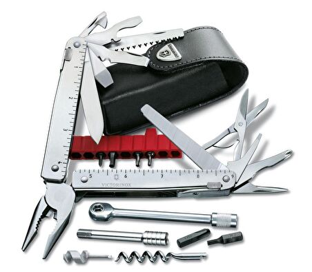Victorinox SwissTool X Plus Penseli Çakı 3.0339.L Deri Kılıflı 