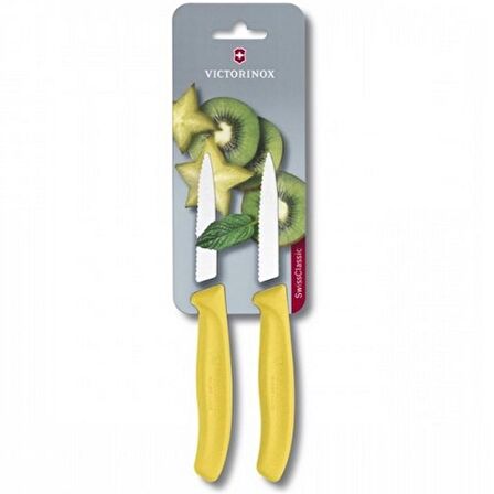 Victorinox 6.7636.L115B Sebze Bıçağı Seti 2'li Sarı 