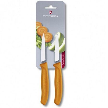 Victorinox 6.7606.L118B Sebze Bıçağı Seti 2'li Turuncu 