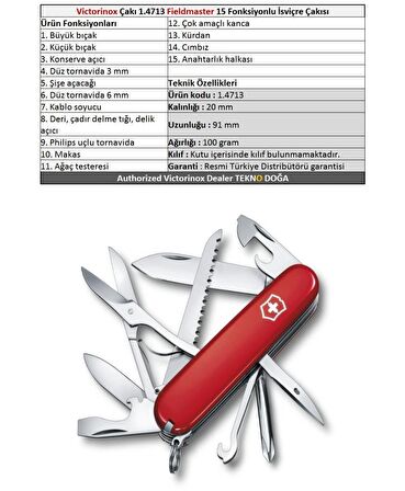 Victorinox 1.4713 Fieldmaster Çakı