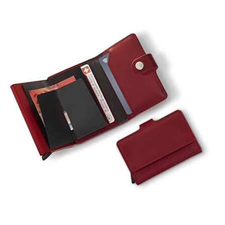 Victorinox  VG 612680 Altıus Secrıd Deri Kart Cüzdan,Krm