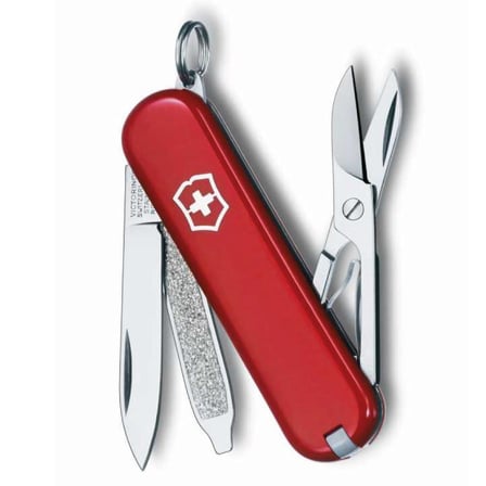 Victorinox Classic SD 0.6223.B Kırmızı İsviçre Çakısı 58mm 7F