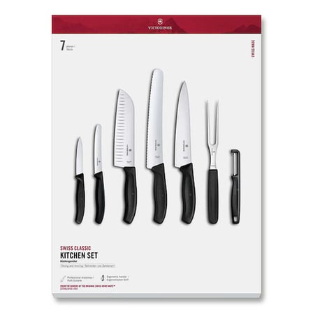 Victorinox 6.7133.71G Swiss Classic 7 Parça Mutfak Seti, Siyah