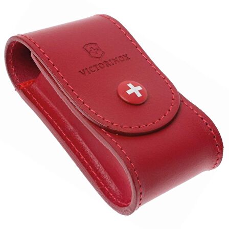 Victorinox Deri Çakı Kılıfı 4.0521.1 Kırmızı Çıt Çıt Düğmeli