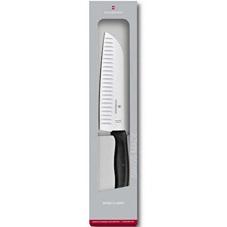 Victorinox 6.8523.17G 17cm Siyah Santoku Bıçağı, Hediye Kutulu