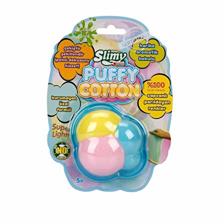 Slimy Puffy Coton Kokulu Slime 16 gr. - Pembe-Sarı-Mavi