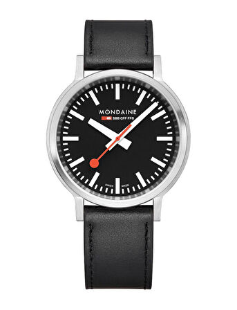 Mondaine Stop2go Black Vegan Leather Strap MST.41020.LBV.2SE