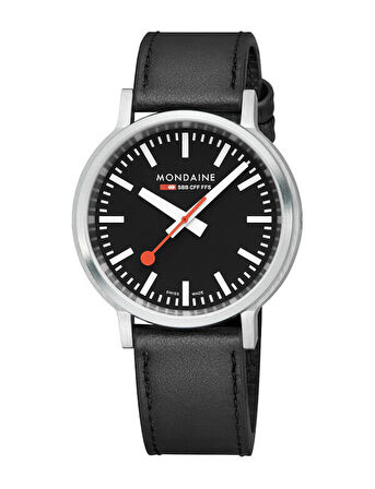 Mondaine Stop2go Black Vegan Leather Strap MST.41020.LBV.2SE