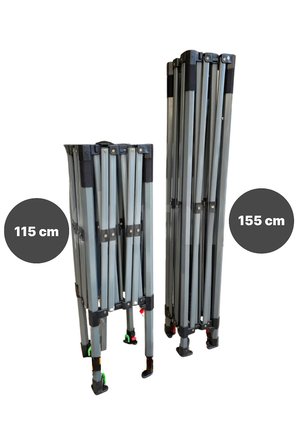 Reyo 3x3 Bagaj Boy Premium Katlanır Çardak Yeşil (115 cm) – Su Geçirmez, Hızlı Kurulum 