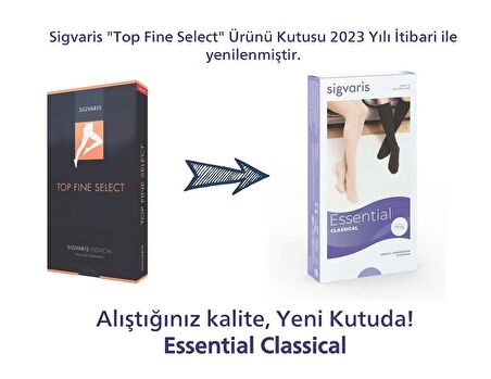 Essential Classical (TOPFİNE SELECT-ESKİ ISMİ) Small /diz Altı /orta Basınç /açık Burun /ten Rengi