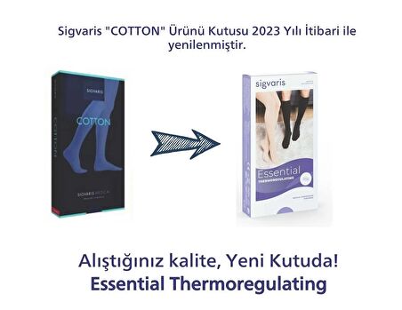 Sigvaris Thermoregulation(Premium Seri)Pamuk İçerikli, Diz Altı /Orta Basınç /Açık Burun /Ten Rengi