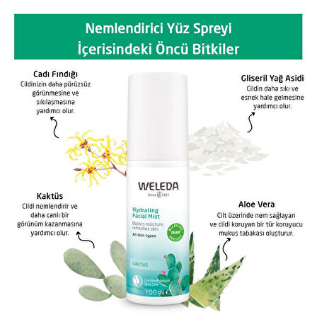 Weleda Cactus Organik Nemlendirici Yüz Spreyi 100ml 