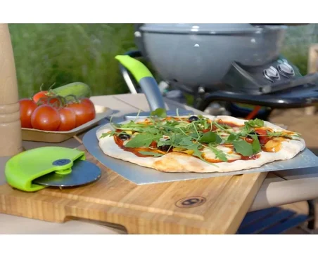 Aygaz Gurme Pizza Küreği Yeşil Saplı Alüminyum Ergonomik Mangal Aksesuarı