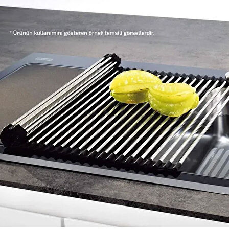 Franke Rulo Katlanabilir Esnek Çelik Süzgeç, 32x36 cm, 112.0075.642