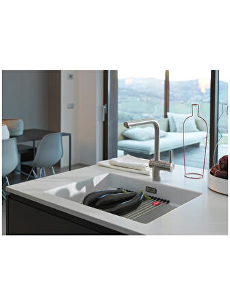 Franke Kubus 2 KNG 110-52 Bianco Granit Eviye