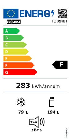 Franke FCB 320 NE F 273 LT Ankastre Kombi Buzdolabı