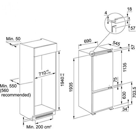 Franke FCB 400 V NE E 70cm Ankastre Buzdolabı