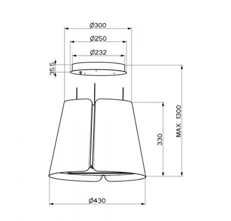 Franke Beat Inox renk F45 Ada Davlumbaz