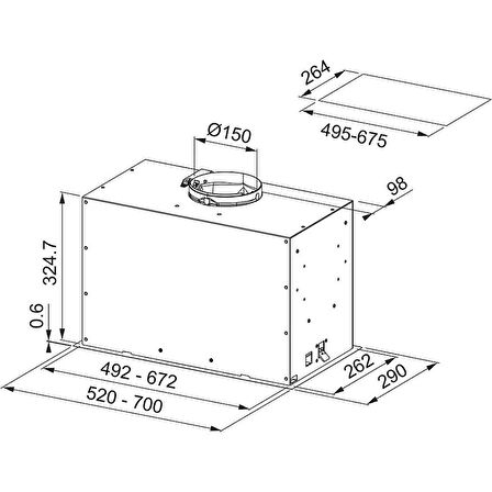 Franke Box Flush Evo Fbfe Bk Matt A52 Matte Black Aspiratör 