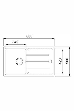 Franke Basis BFG 611-86 Slate Grey Granit Evye