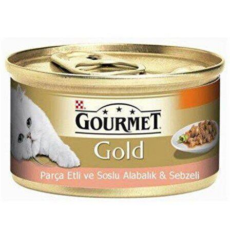 Gourmet Gold Alabalik Sebze Parça Etli Kedi Konservesi 85 Gr