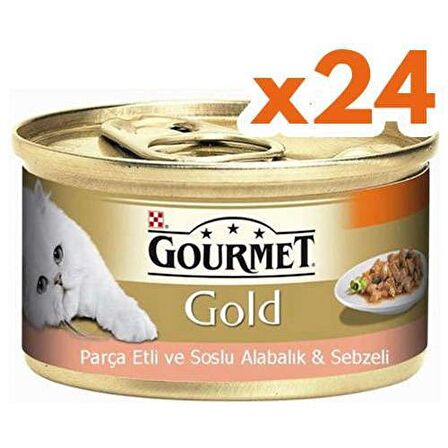 Gourmet Gold Parça Etli Alabalık Sebzeli Konserve Kedi Maması 85 Gr x 24 Adet