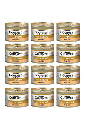 Gourmet Gold Kıyılmış Hindili Kedi Konservesi 85 Gr x 12 Adet