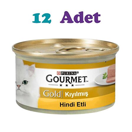 Gourmet Gold Kıyılmış Hindili Kedi Konservesi 85g (12 Adet)