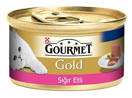 Gourmet Gold Kıyılmış Sığır Etli Yetişkin Kedi Konservesi 85 gr x 12