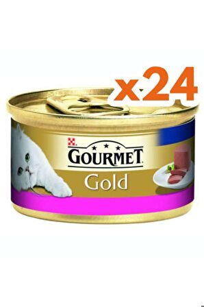 Gold Kıyılmış Sığır Etli Kedi Maması 85 Gr - (24 Adet)
