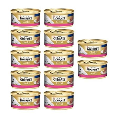 Gourmet Gold Kıyılmış Sığır Etli Kedi Konservesi 85g (12 Adet)