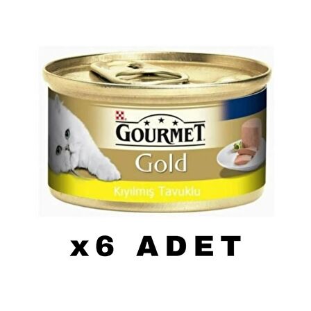 Gourmet Gold Kıyılmış Tavuklu Yetişkin Kedi Konservesi 85 Gr x 6 ADET