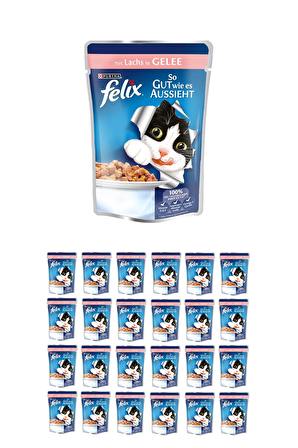 Felix Somonlu Pouch Yaş Kedi Maması 85 Gr x 24 Adet