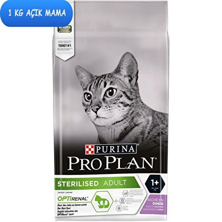 ProPlan Sterilised Hindili Tavuklu Kısır Kedi Maması 1 Kg AÇIK