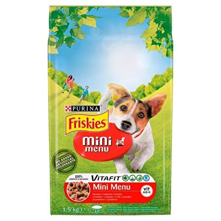 Friskies Etli Mini Menü Yetişkin Köpek Maması 1500 G