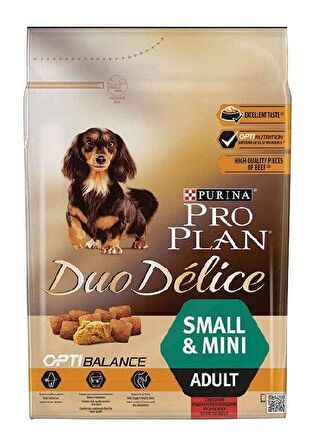 Pro Plan Duo Delice Small & Mini Biftekli 2.5 kg Küçük Irk Yetişkin Köpek Maması