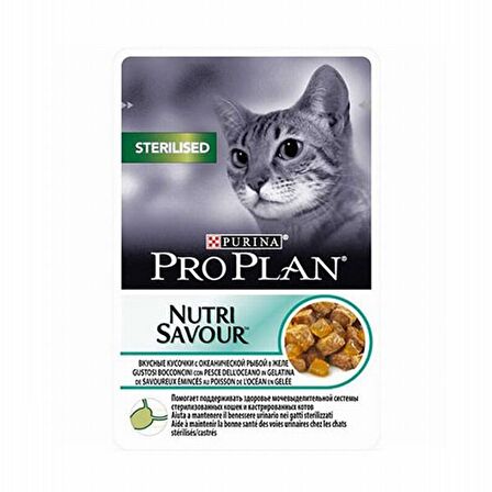 ProPlan Pouch Kısırlaştırılmış Balıklı Yaş Kedi Maması 85 Gr