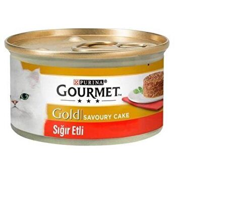 Gourmet Gold Savoury Cake Sığır Etli Kedi Konservesi 85 Gr