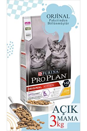 3 Kg Vakumlu Poşet Pro Plan Tavuklu Pirinçli Yavru Kedi Mamasi Yüksek Proteinli